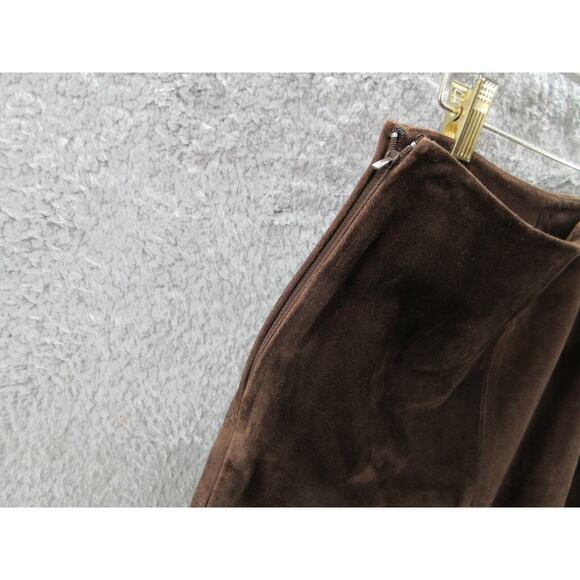 LL Bean 100% Cow Split Leather Women's Size 6 Regular 0QV70 Suede Skirt - Picture 8 of 10